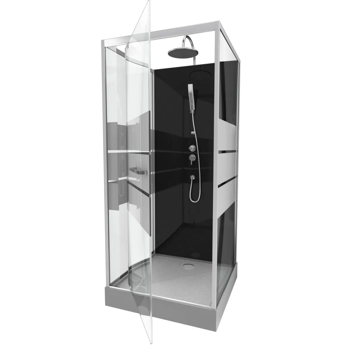 Aurlane Douchecabine Study Chroom 90X90X219-230Cm