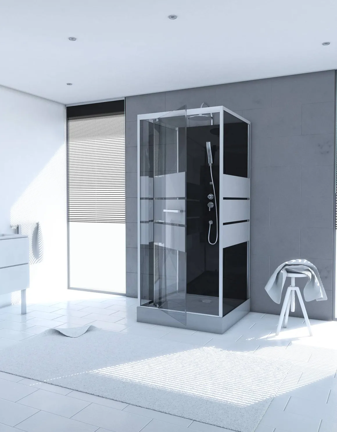Aurlane Douchecabine Study Chroom 90X90X219-230Cm