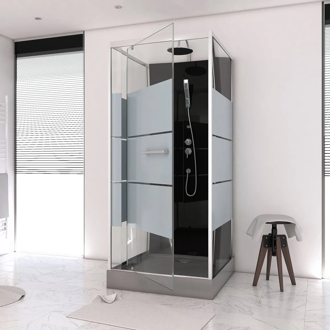 Aurlane Douchecabine Study Chroom 80X80X219-230Cm