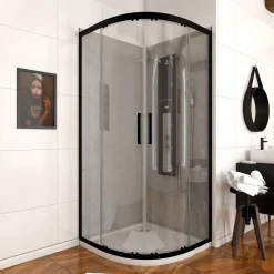 Aurlane Douchedeur Factory Rond 90X90X200Cm Zwart