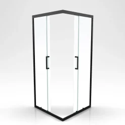 Aurlane Douchedeuren Factory Vierkant 90X90X200Cm Zwart