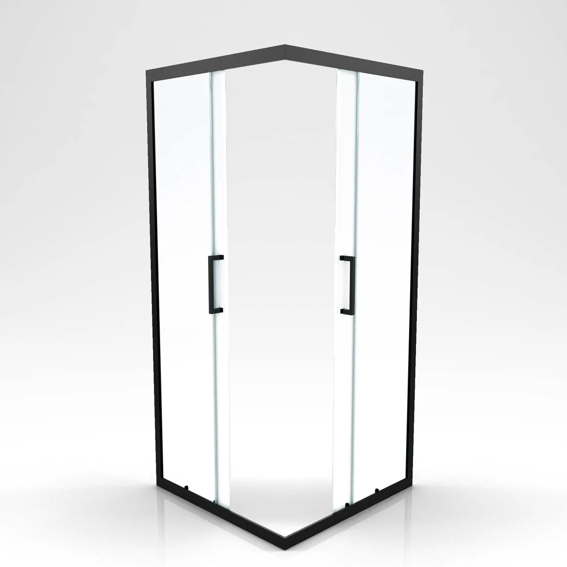 Aurlane Douchedeuren Factory Vierkant 90X90X200Cm Zwart