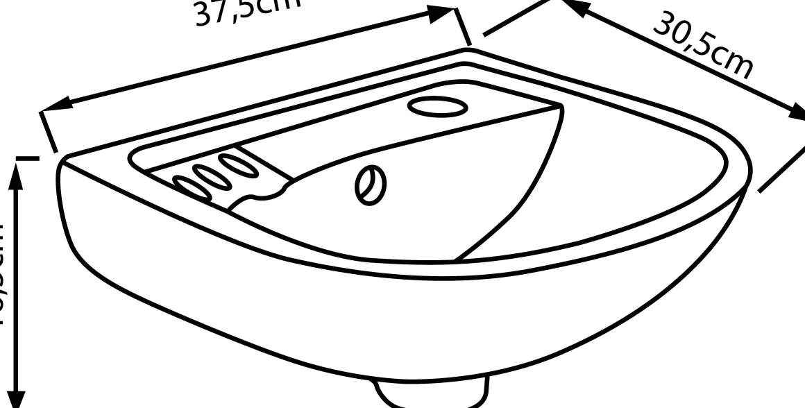 Baseline Toiletfontein 37,5X31Cm Keramiek Wit