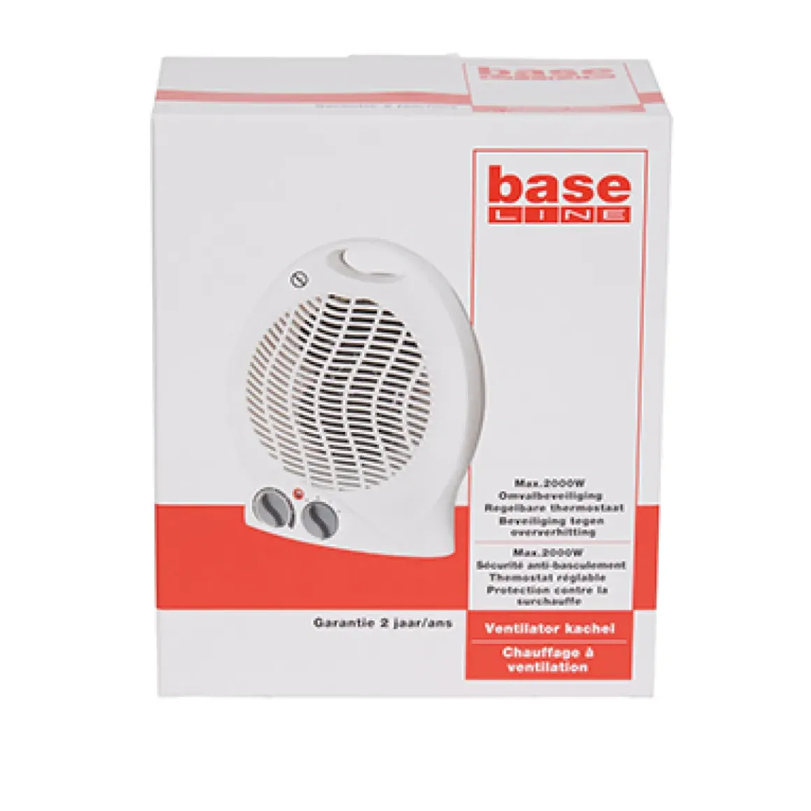 Baseline Ventilatorkachel 2000W Wit