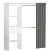 Belfurn Uitschuifbare Dressingkast Chicago Met Gordijn Wit