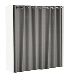 Belfurn Uitschuifbare Dressingkast Chicago Met Gordijn Wit