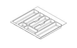 Bestekbak Keuken Modulo Antraciet Grijs 60Cm