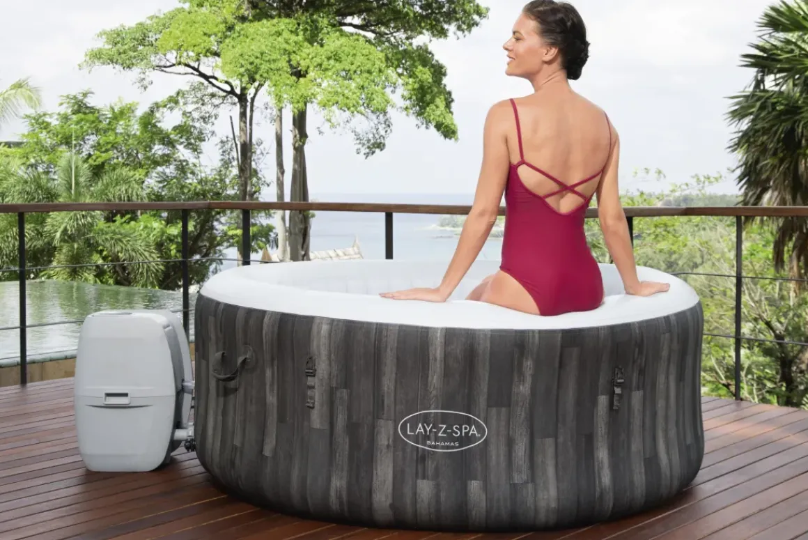 Bestway Opblaasbare Jacuzzi Lay-Z-Spa Bahamas Airjet 669L 4Pers O180X66Cm