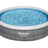 Bestway Opblaaszwembad Fast Set Rond Rotan Met Filterpomp O366X76Cm