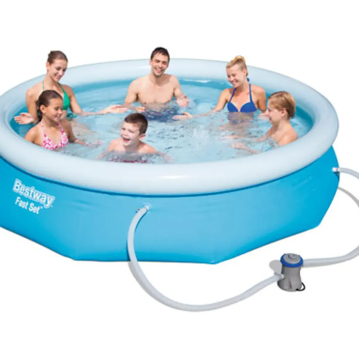 Bestway Opblaaszwembad Fast Set Rond Met Filterpomp 305X76Cm