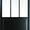 Binnendeur Atelier Rechtsdraaiend Zwart Aluminium Mat Glas 211,5X93Cm