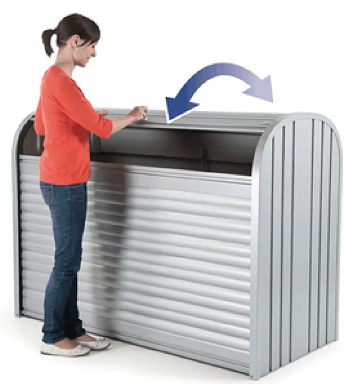 Biohort Opbergbox Storemax 160 Kwartsgrijs Metallic 78X163Cm