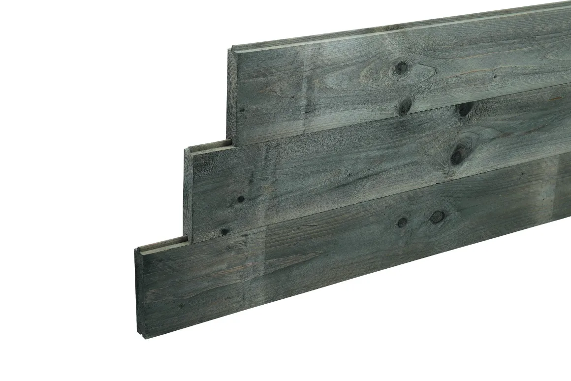 Blokhutprofiel Geschaafd Vintage Grey 14,5X2,8X180Cm