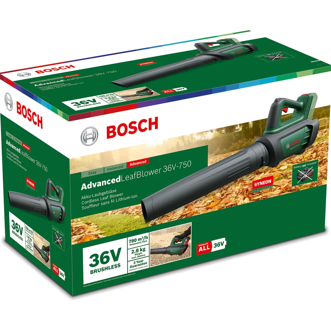 Bosch Accu Bladblazer Advancedleafblower 36V-750 2,0Ah (Zonder Accu)