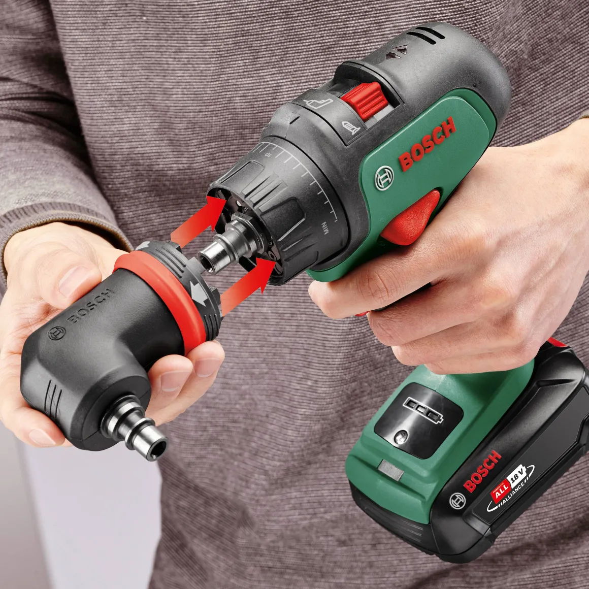 Bosch Accuboormachine Met Klopfunctie Advancedimpact Quicksnap 18V (2 Accu'S)