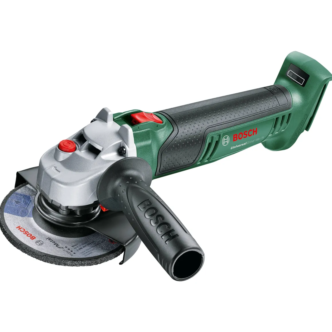 Bosch Haakse Accuslijpmachine Universalgrind 18V-75 Baretool (Beschermkap, Handgreep, (18 V Accu, Lader En Slijpschijf (125 Mm) Niet Meegeleverd))
