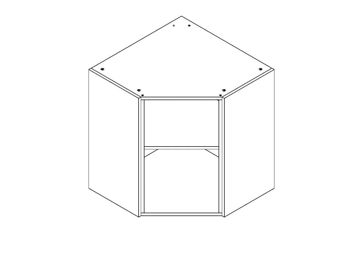 Bovenkast Hoek Keuken Modulo Wit 65Cm