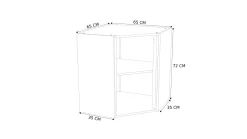 Bovenkast Hoek Keuken Modulo Wit 65Cm