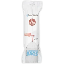 Brabantia Afvalzak Perfectfit L Wit 45L 10 Stuks