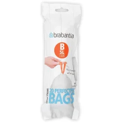 Brabantia Afvalzak Perfectfit B Wit 5L 20 Stuks