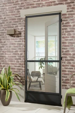 Cando Hordeur Premium - Magnetische Hordeur - Antraciet Profiel - Grijs Gaas - 100X235Cm