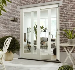 Cando Hordeur Premium L - Plisse Hordeur - Wit Profiel - Grijs Gaas - 96X230Cm