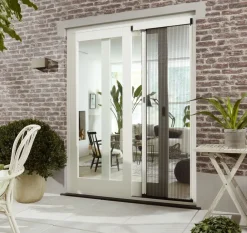 Cando Hordeur Premium L - Plisse Hordeur - Wit Profiel - Grijs Gaas - 96X230Cm