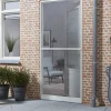Cando Hordeur Standaard - Scharnierende Hordeur - Wit Profiel - Grijs Gaas - 92X212Cm