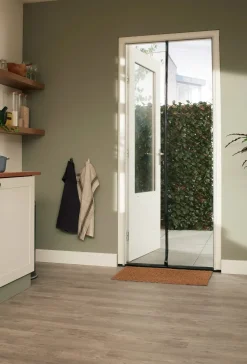 Cando Hordeur Standaard - Magneethor - Wit Profiel - Zwart Gaas - 95X235Cm