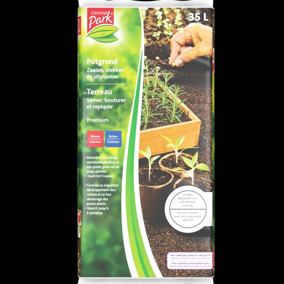 Central Parc Potgrond Groenten, Bloemen, Kruiden, Stekplanten 35L
