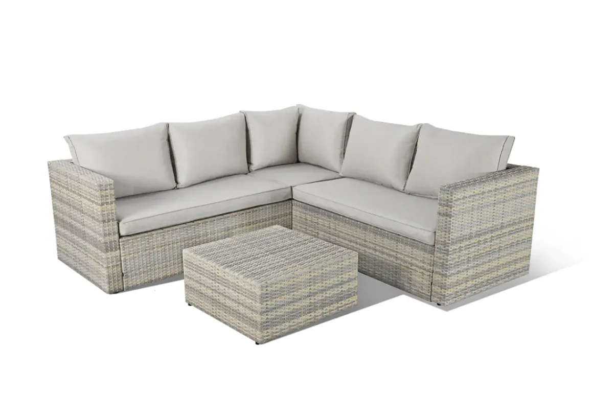 Central Park Alea Loungeset Taupe Staal/Canvas 3 Delig