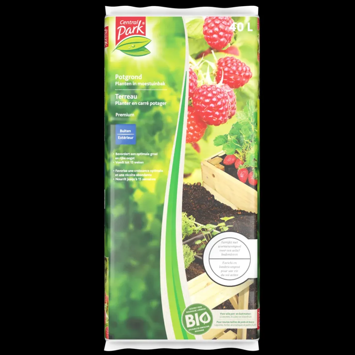 Central Park Bio Potgrond Voor Moestuinbakken 40L