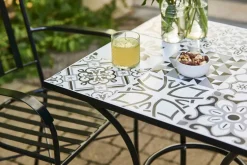 Central Park Bistrotafel Atri Zwart/Wit 60X60Cm
