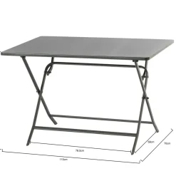 Central Park Bistrotafel Stacy Antraciet Staal 110X70Cm