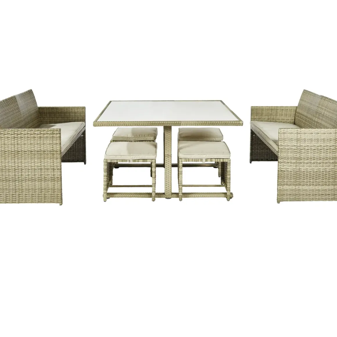 Central Park Dining Loungeset Capri Naturel 7-Delig