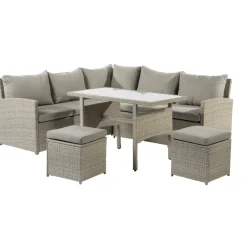 Central Park Dining Loungeset Rochelle Creme 5 Stuks