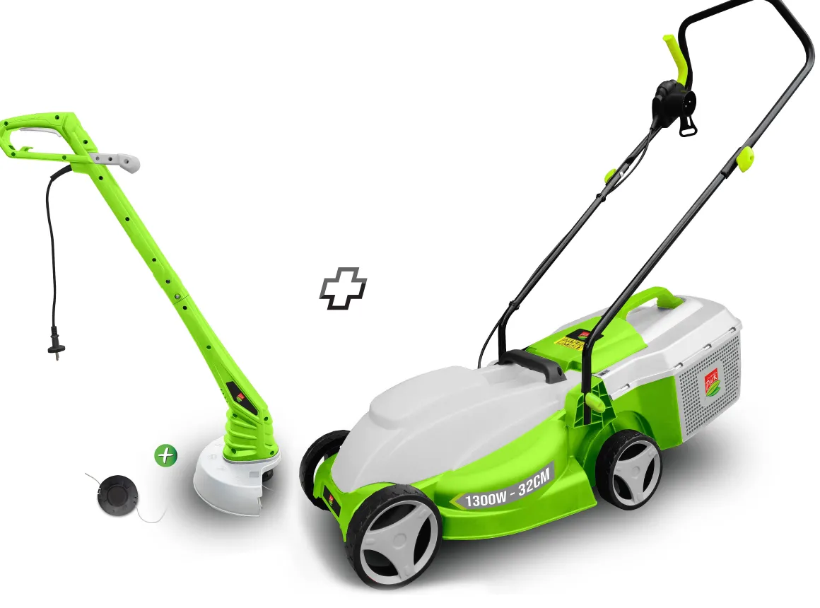 Central Park Elektrische Grasmaaier 1300W 25L + Elektrische Grastrimmer 250W
