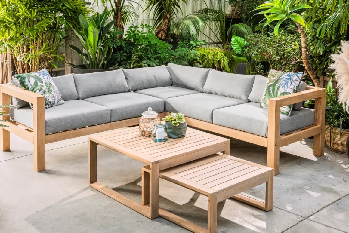 Central Park Hoekbank Loungeset Sorrento Acaciahout
