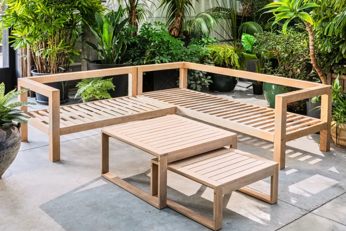 Central Park Hoekbank Loungeset Sorrento Acaciahout