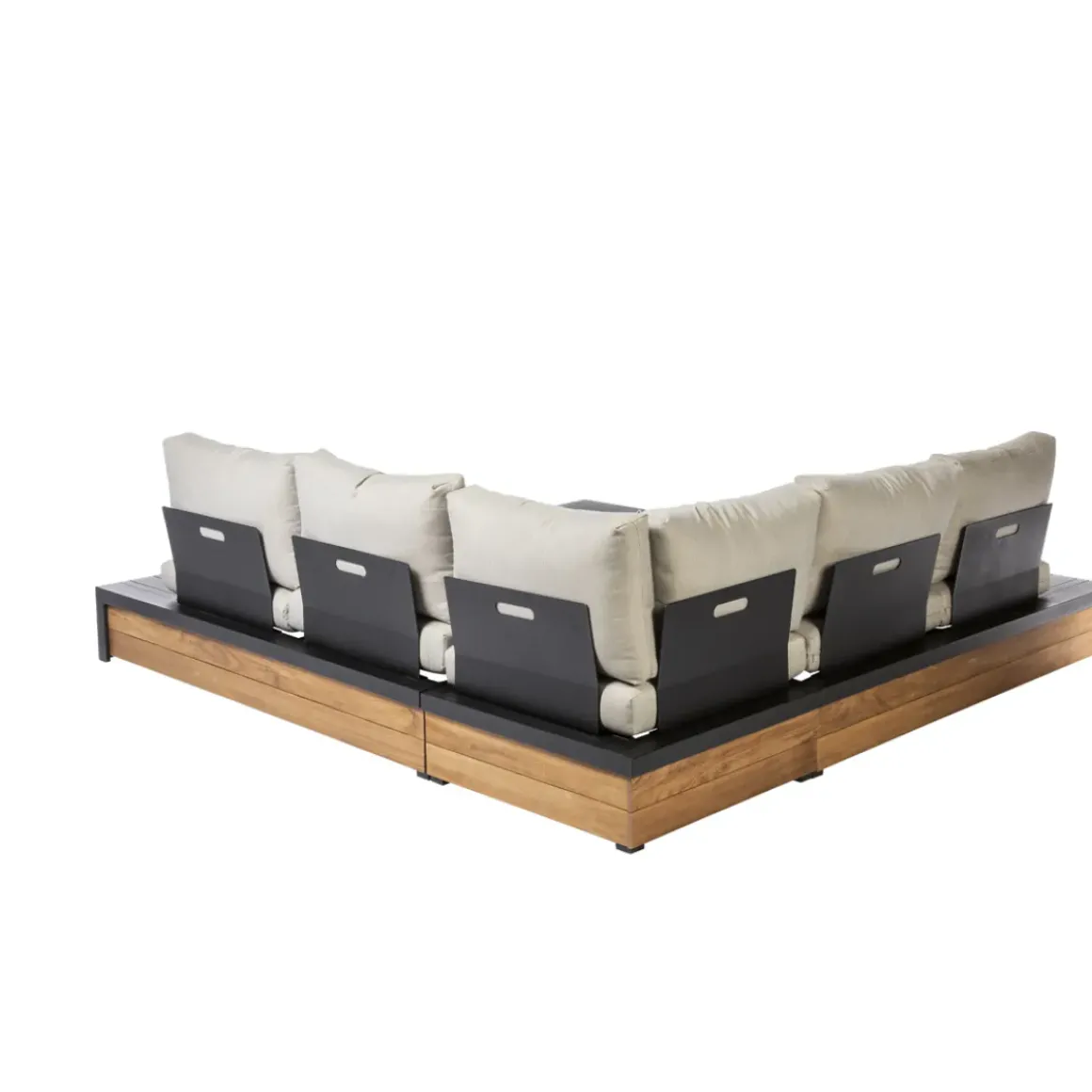 Central Park Hoekbank Loungeset Cassis Zwart Hout