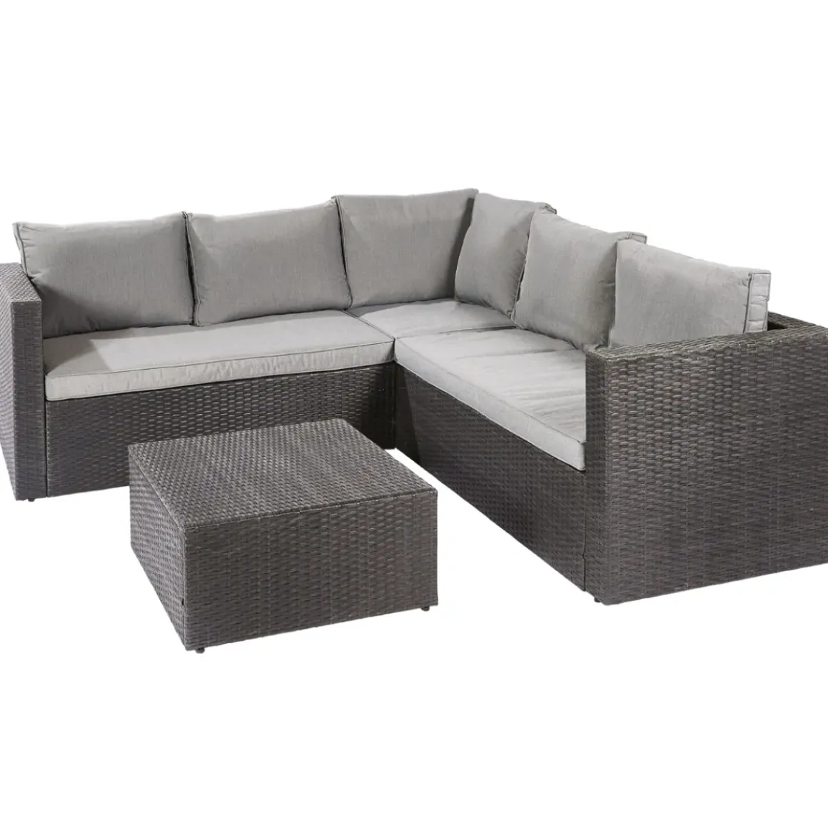 Central Park Hoekbank Loungeset Alea Grijs Staal/Wicker 3 Stuks