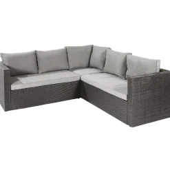 Central Park Hoekbank Loungeset Alea Grijs Staal/Wicker 3 Stuks