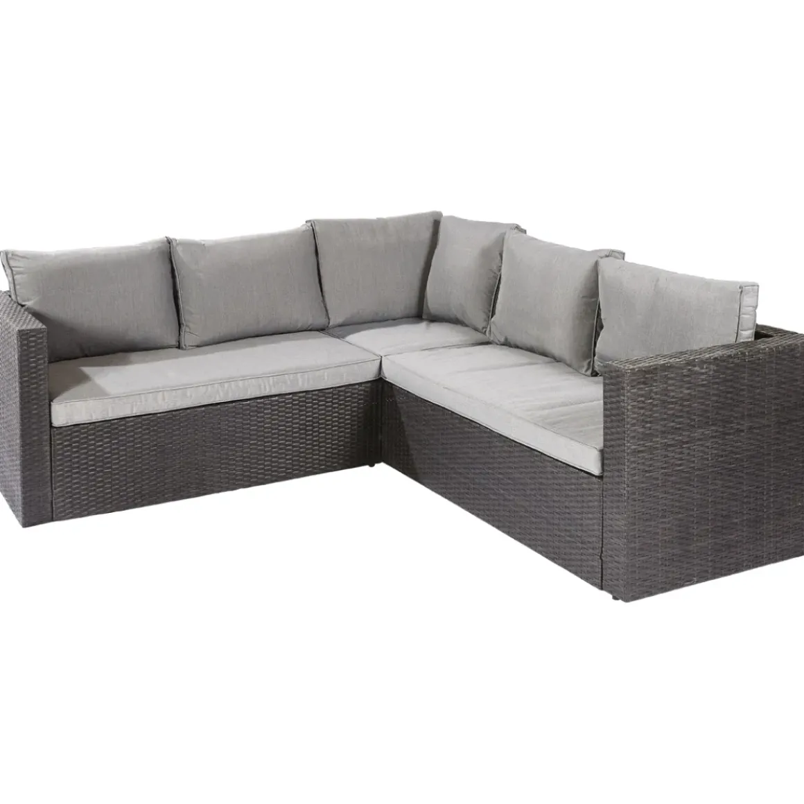 Central Park Hoekbank Loungeset Alea Grijs Staal/Wicker 3 Stuks