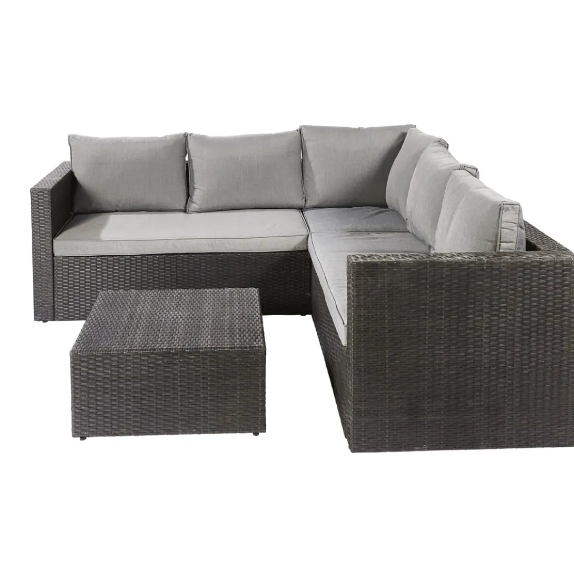 Central Park Hoekbank Loungeset Alea Grijs Staal/Wicker 3 Stuks