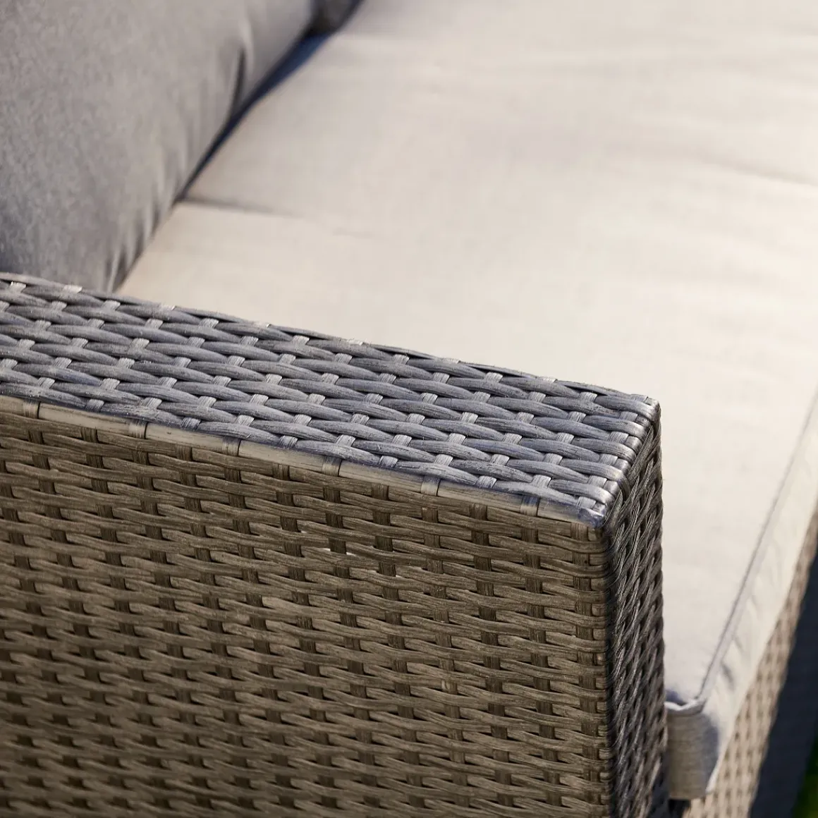 Central Park Hoekbank Loungeset Alea Grijs Staal/Wicker 3 Stuks