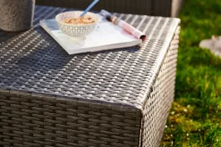 Central Park Hoekbank Loungeset Alea Grijs Staal/Wicker 3 Stuks