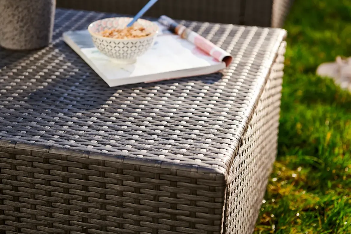 Central Park Hoekbank Loungeset Alea Grijs Staal/Wicker 3 Stuks