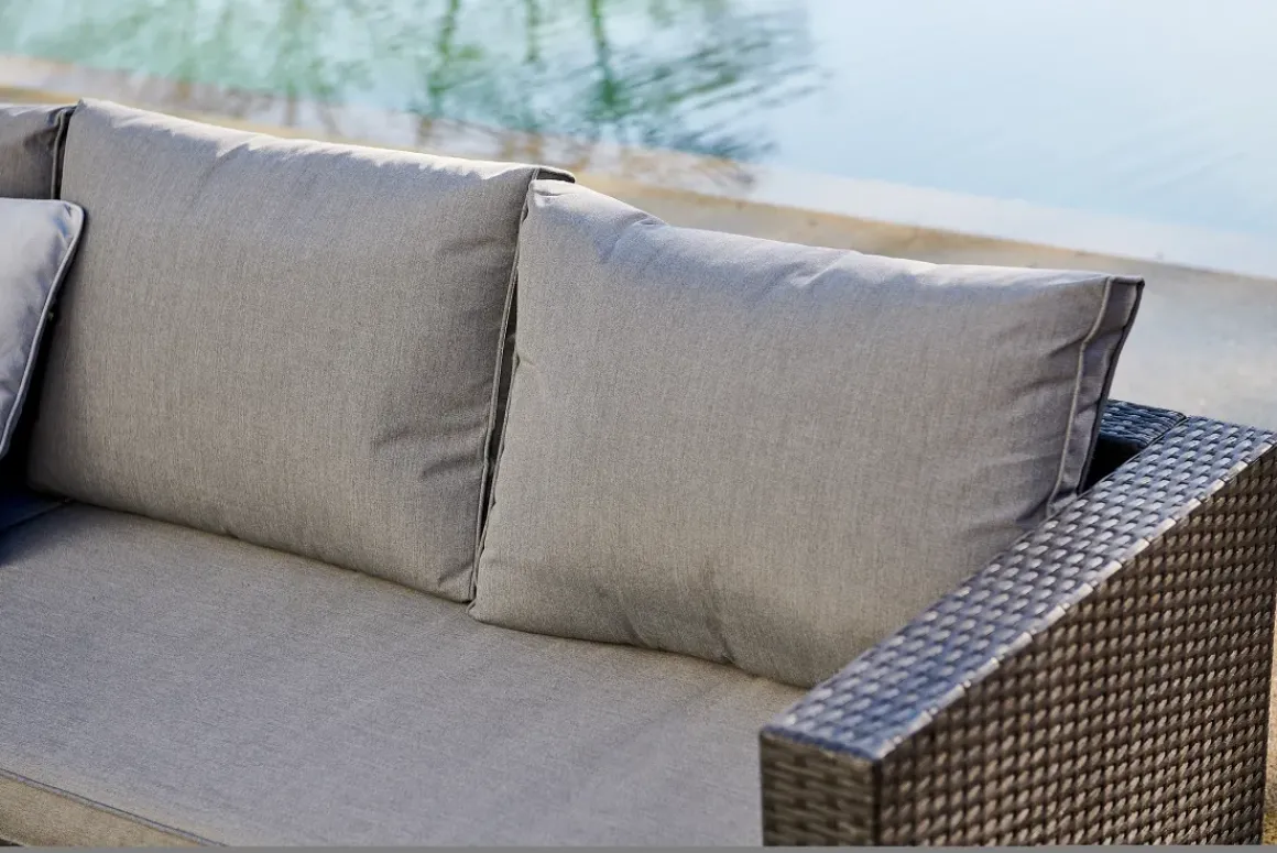 Central Park Hoekbank Loungeset Alea Grijs Staal/Wicker 3 Stuks