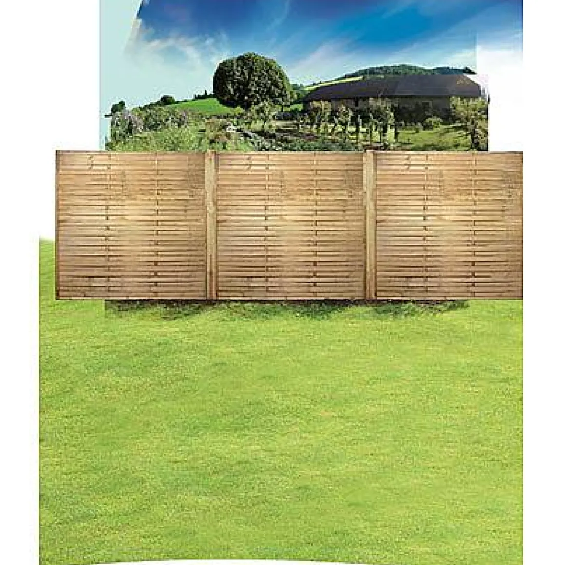 Central Park Schutting Grenen Recht 180X180Cm
