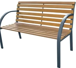 Central Park Tuinbank City 2-Zits Staal Fsc Eucalyptushout